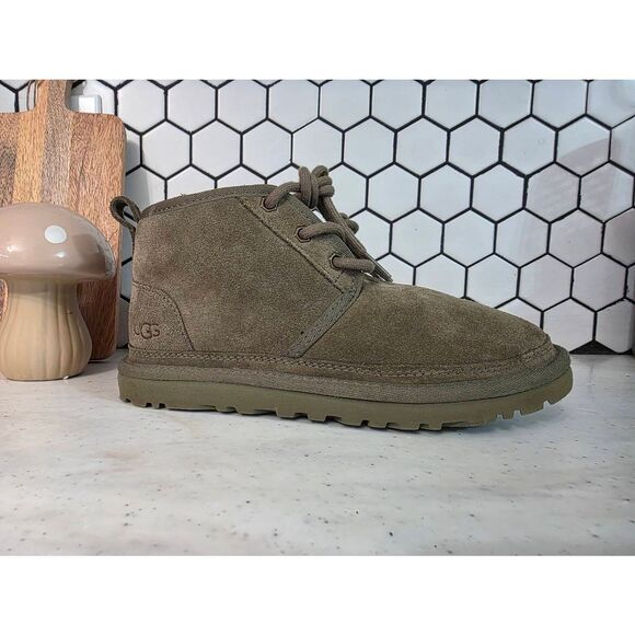 UGG Neumel Burnt Olive Suede Boots Size 5 - Picture 2 of 10
